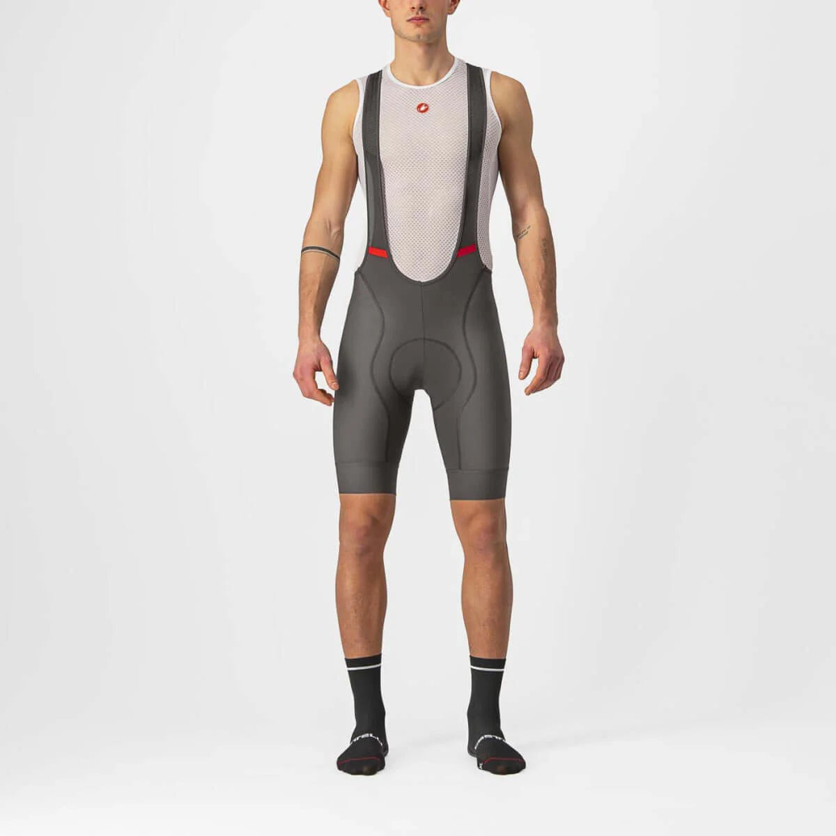 CASTELLI COMPETIZIONE MENS CYCLING BIBSHORTS (FOREST GRAY)
