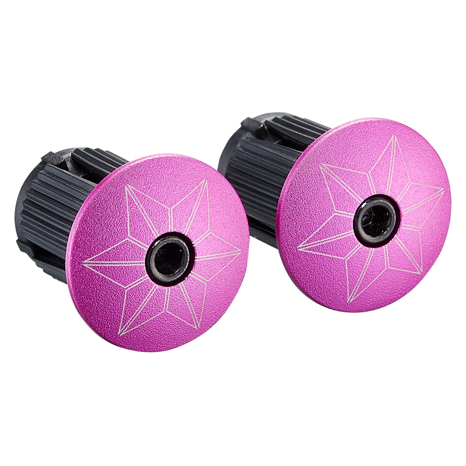 Supacaz Super Sticky Kush Star Fade Bar Tape With Neon Pink Ano Plugs – Neon Pink