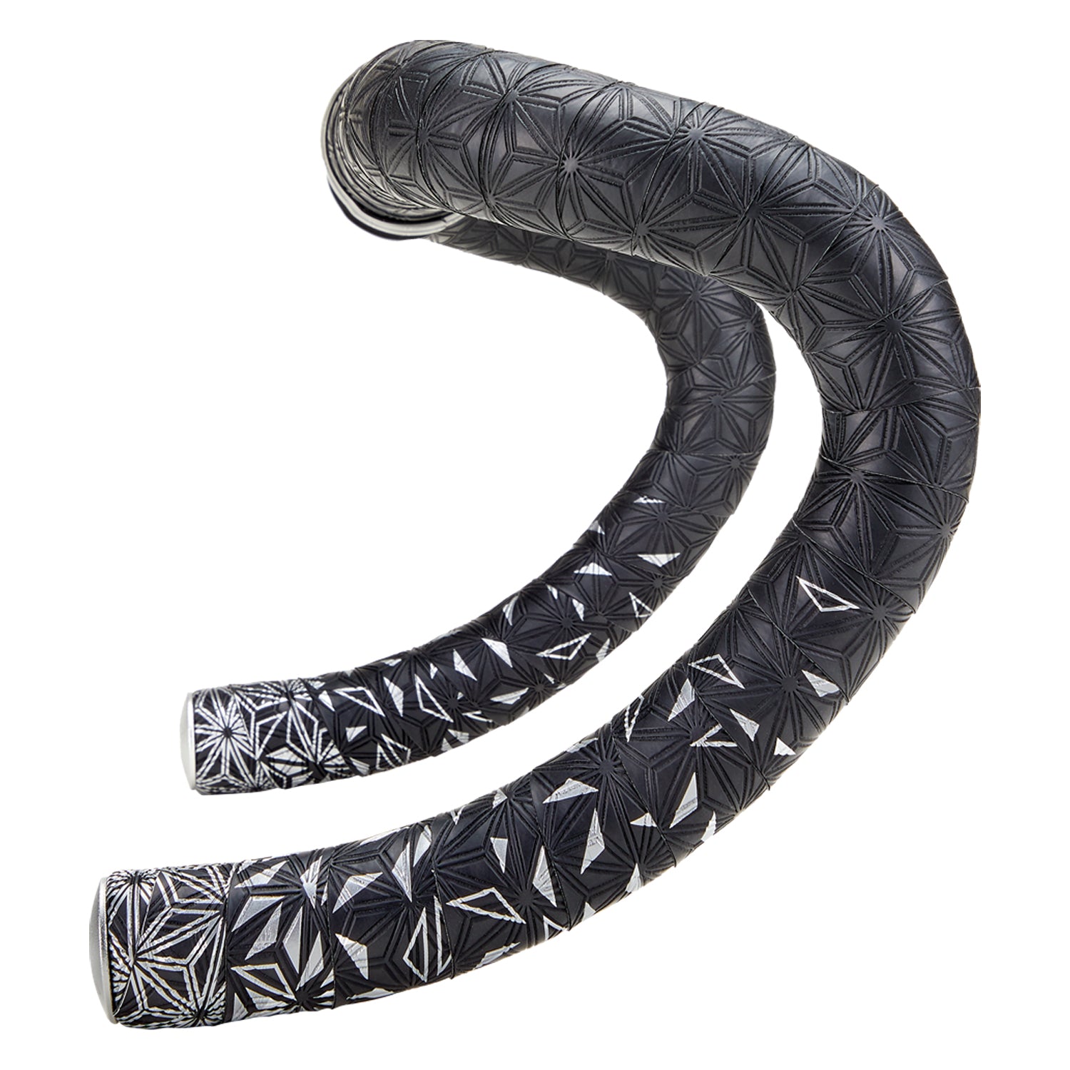 Supacaz Super Sticky Kush Star Fade Bar Tape With Platinum Ano Plugs – Platinum