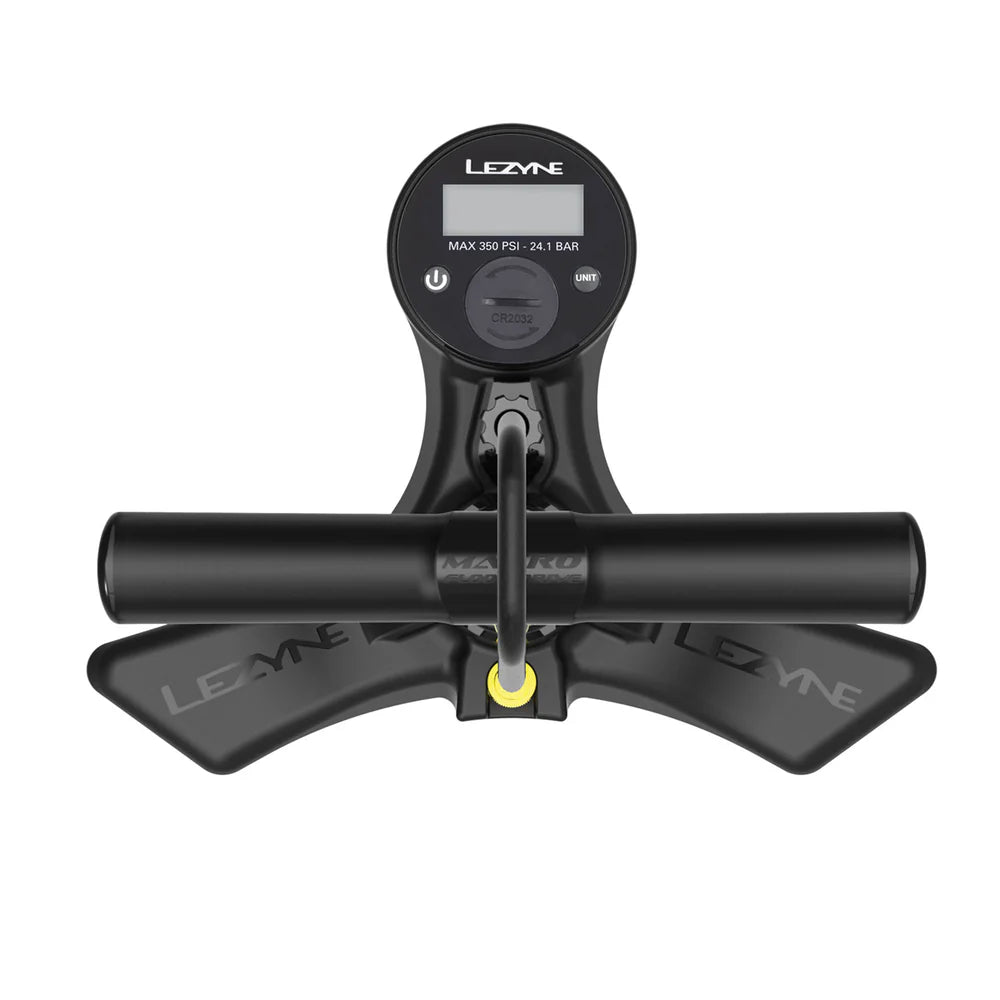 Lezyne Macro Drive Digital Floor Pump (Dual Valve)-Silver