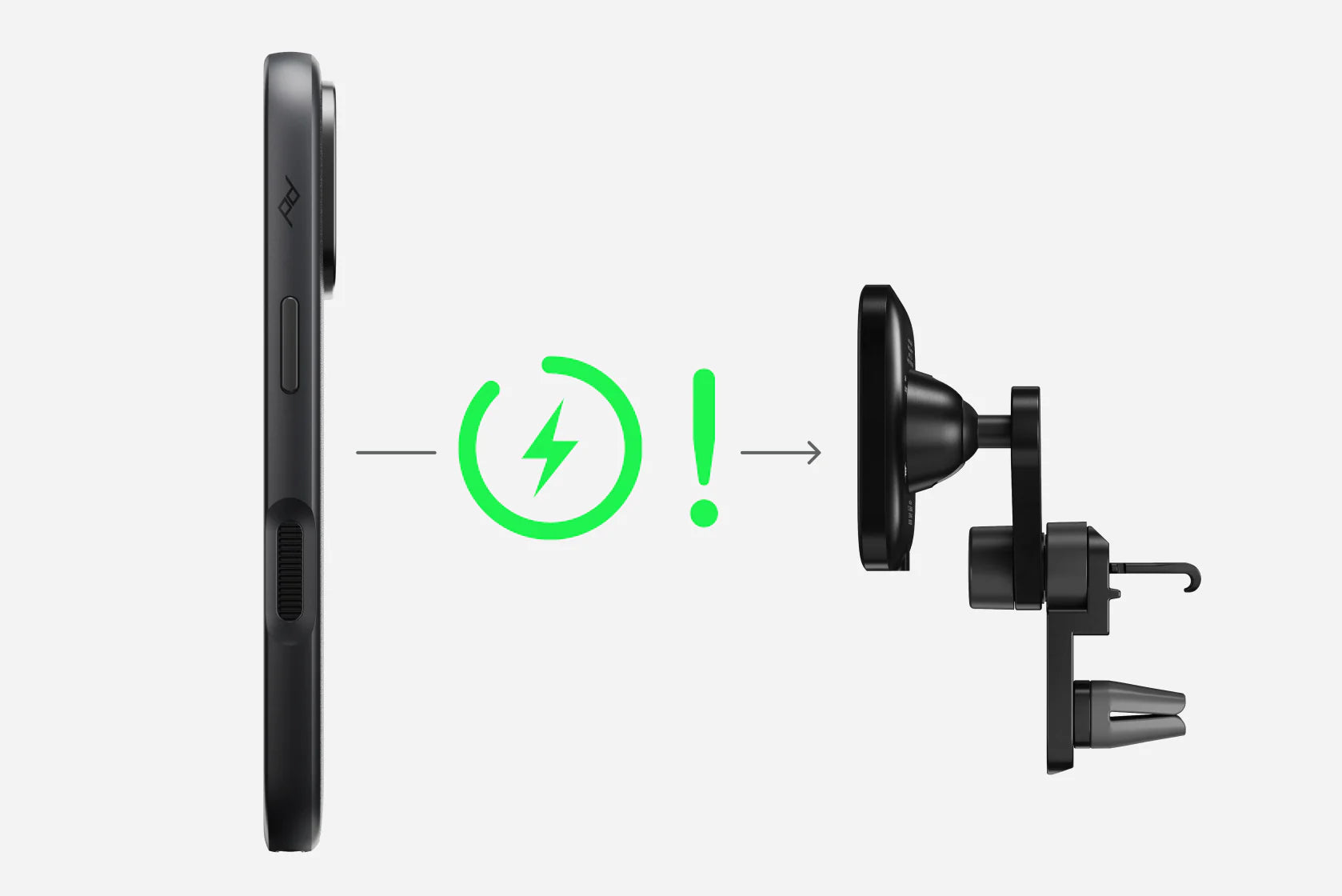 Peak Design Vent Charging Qi2 Car Mount (Black)