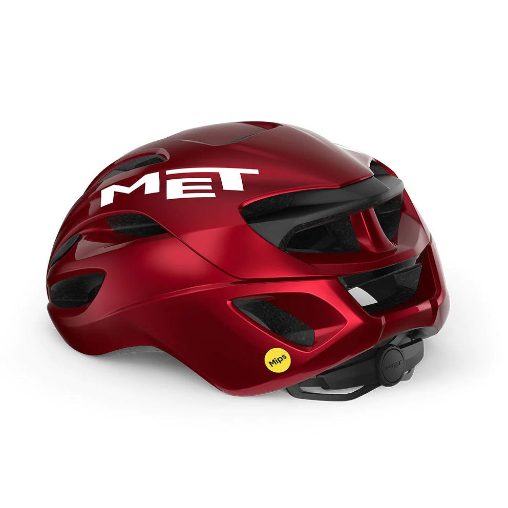 MET HELMET RIVALE MIPS CE RED METALLIC GLOSSY