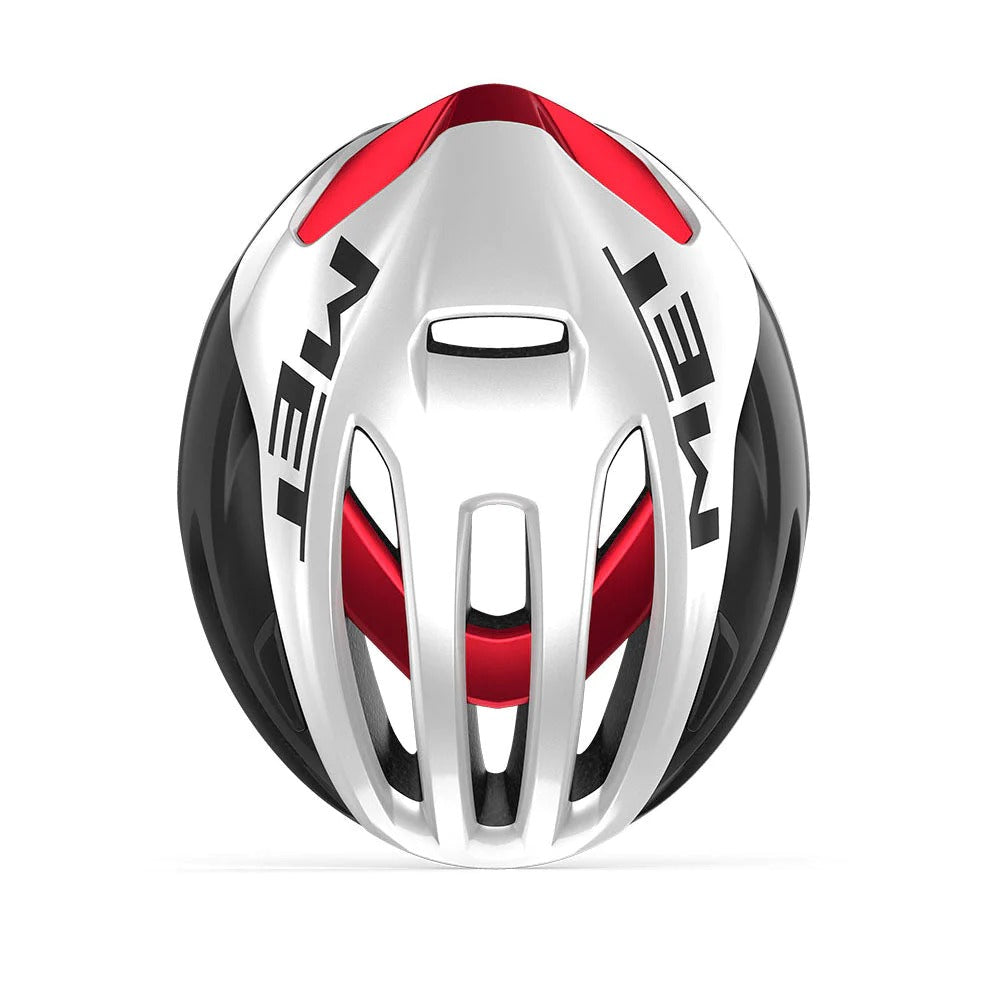 MET HELMET RIVALE MIPS CE WHITE BLACK RED METALLIC