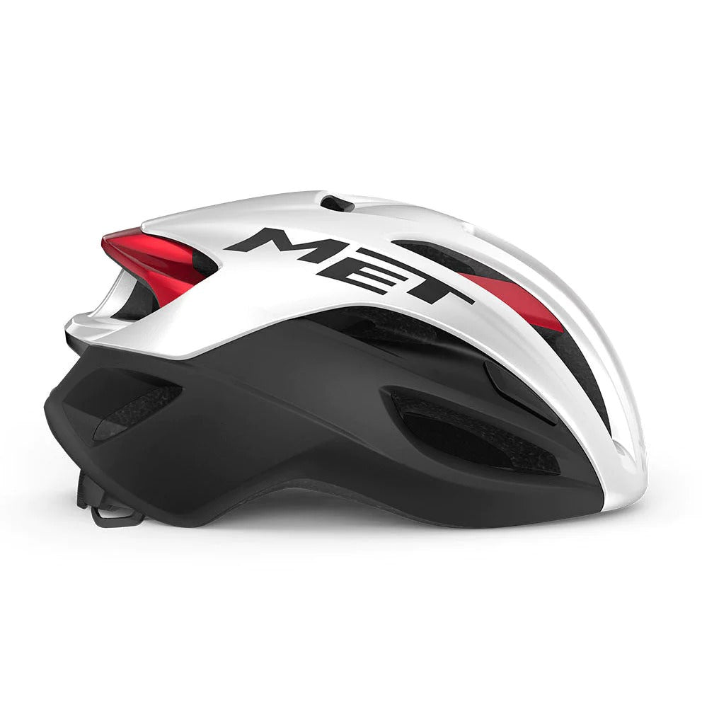 MET HELMET RIVALE MIPS CE WHITE BLACK RED METALLIC