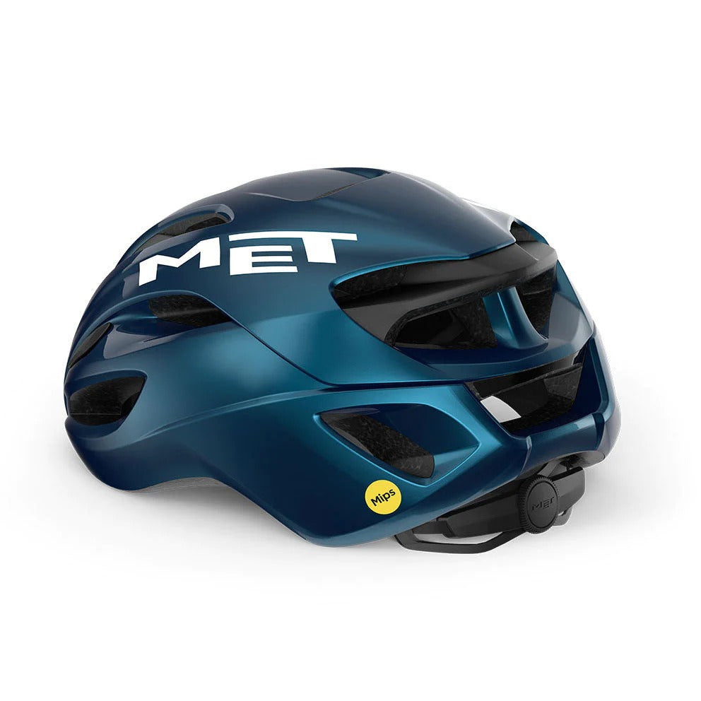 MET HELMET RIVALE MIPS TEAL BLUE METALIC