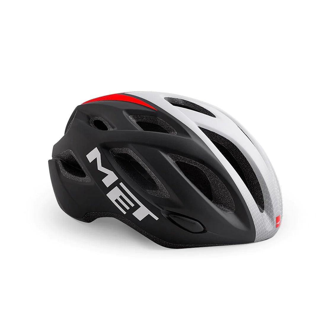 MET HELMET IDOLO BLACK SHADED WHITE RED MATTE