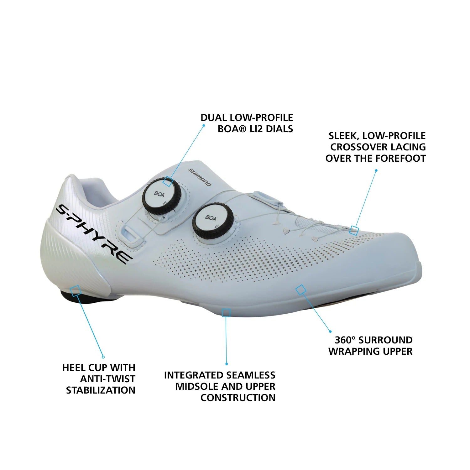 SHIMANO SHOES SH-RC903 WHITE WIDE ESHRC903MCW01E