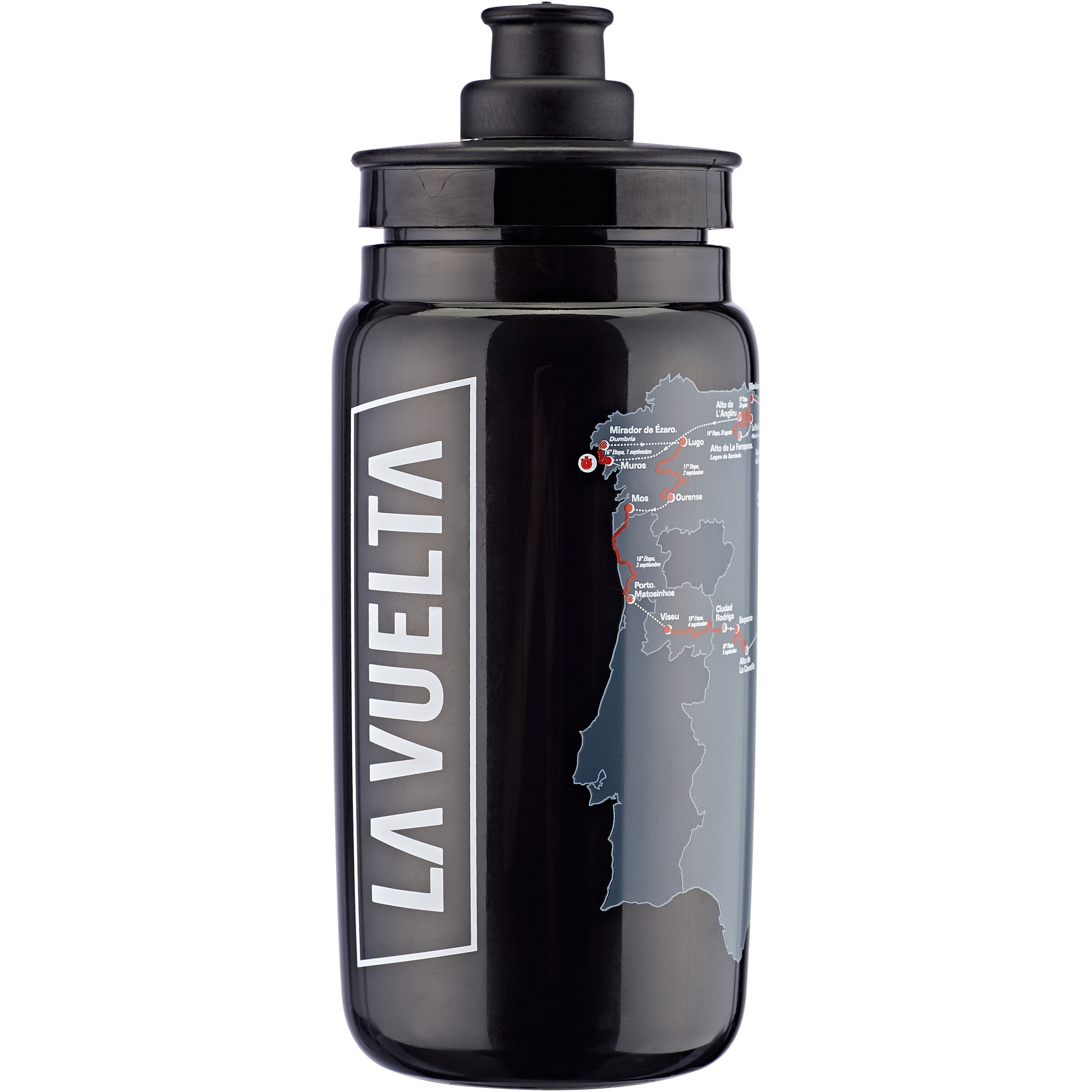 Elite BOTTLE FLY VUELTA BLACK MAP 2023 - 550ML