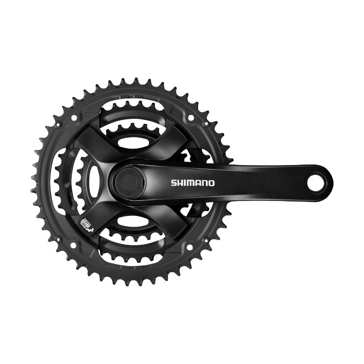 SHIMANO FC-TY501 TOURNEY TY MTB Crankset 170 mm Q-Factor 3x8/7/6-speed Black with Chain Guard