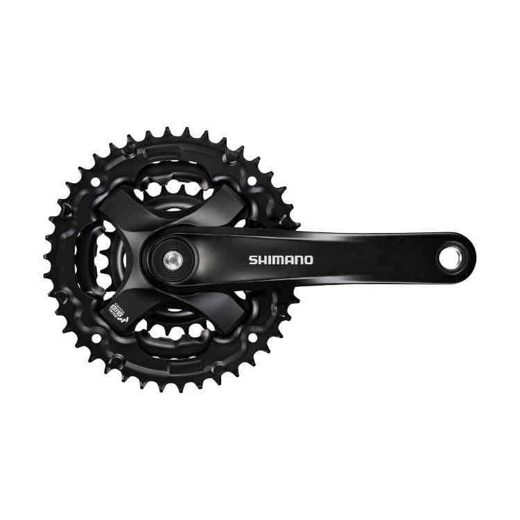 SHIMANO FC-TY501 TOURNEY TY MTB Crankset 170 mm Q-Factor 3x8/7/6-speed Black with Chain Guard