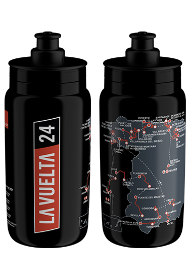 Elite BOTTLE FLY VUELTA BLACK MAP 2023 - 550ML