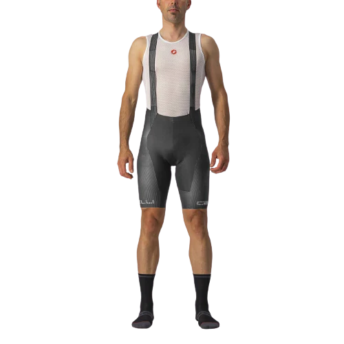 CASTELLI BIB SHORTS FREE AERO RC PRO DARK GRAY/WHITE