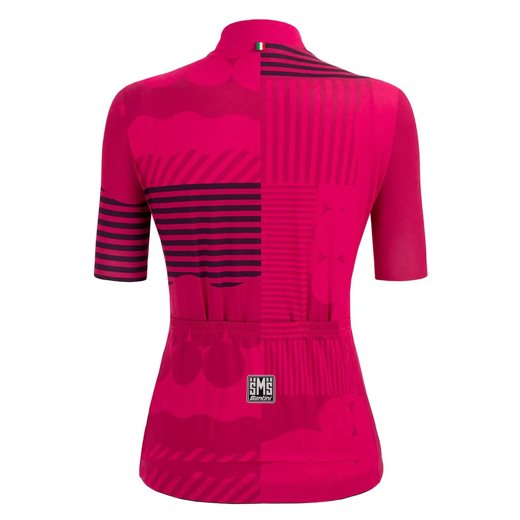 SANTINI JERSEY WOMENS GIADA OPTIC JERSEY RASPBERRY