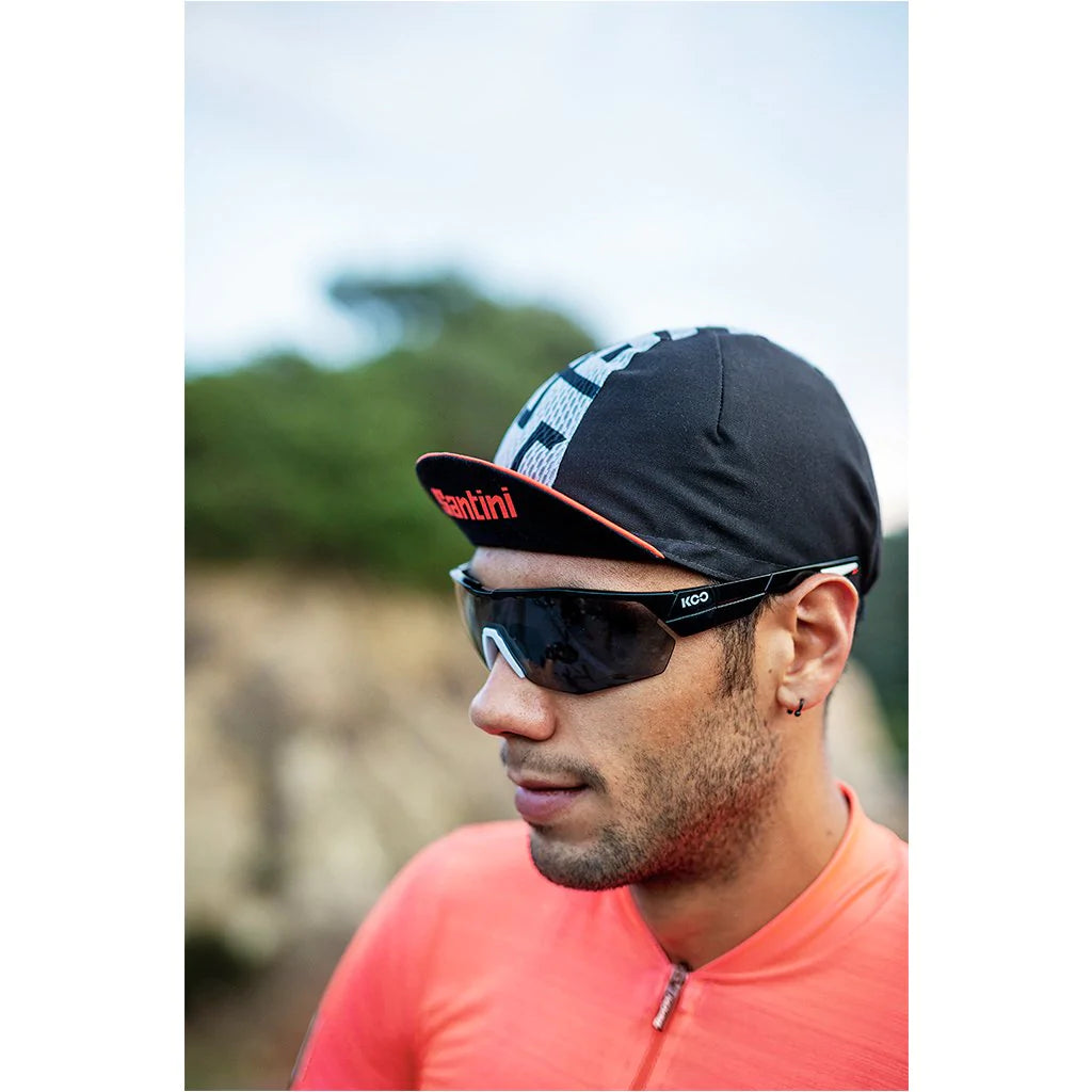 Santini cycling cap colore cotton black