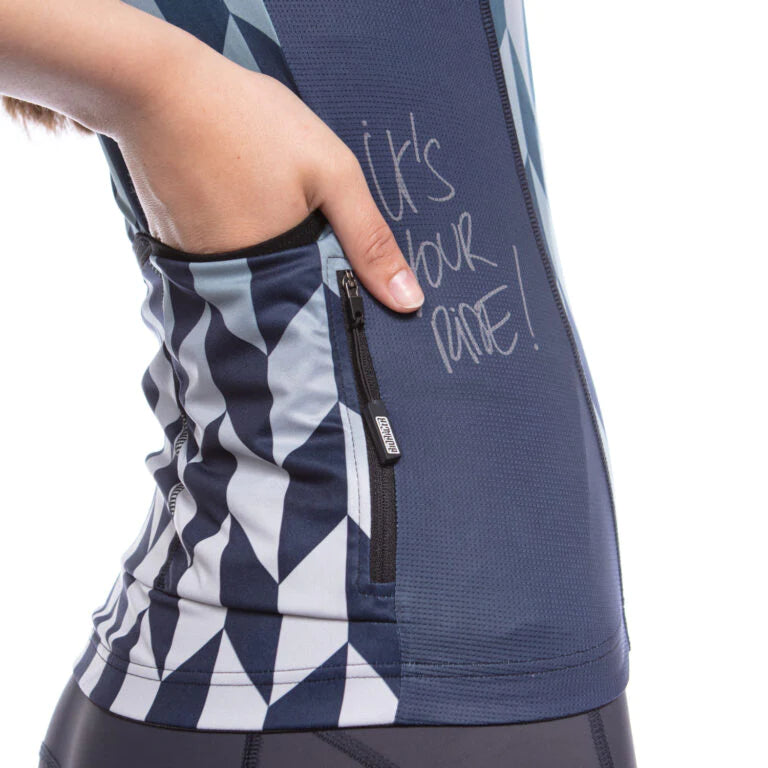 BIORACER VESPER JERSEY HARLEQUEEN NAVY