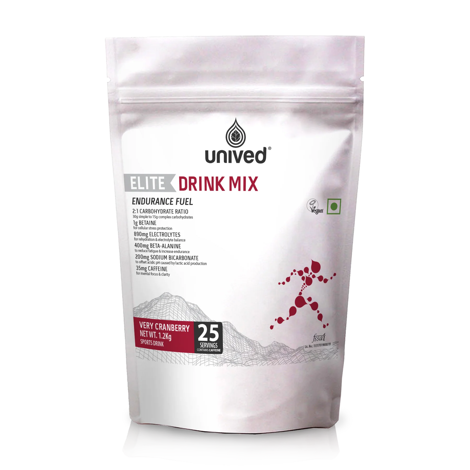 UNIVED ELITE DRINK MIX (VERY CRANBERRY) 25 SERVINGS