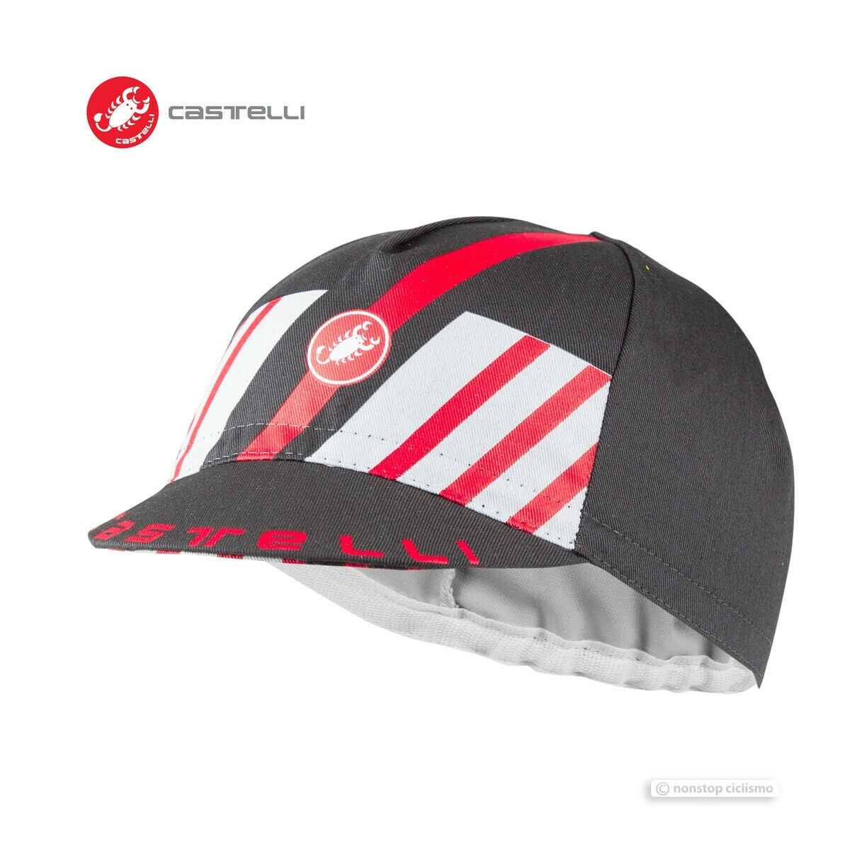 Castelli Cap Hors Category Dark Grey Red