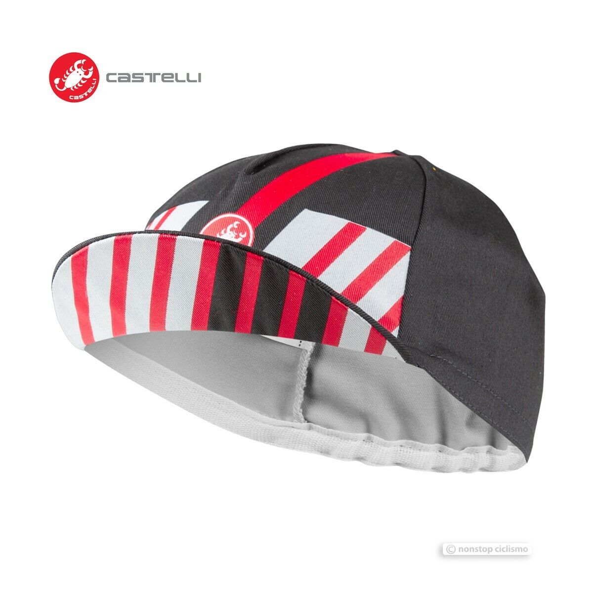 Castelli Cap Hors Category Dark Grey Red