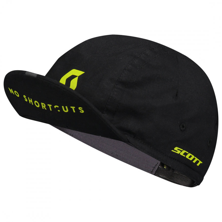 SCOTT CAP NO SHORTCUTS BLACK SULPHUR YELLOW ONE SIZE