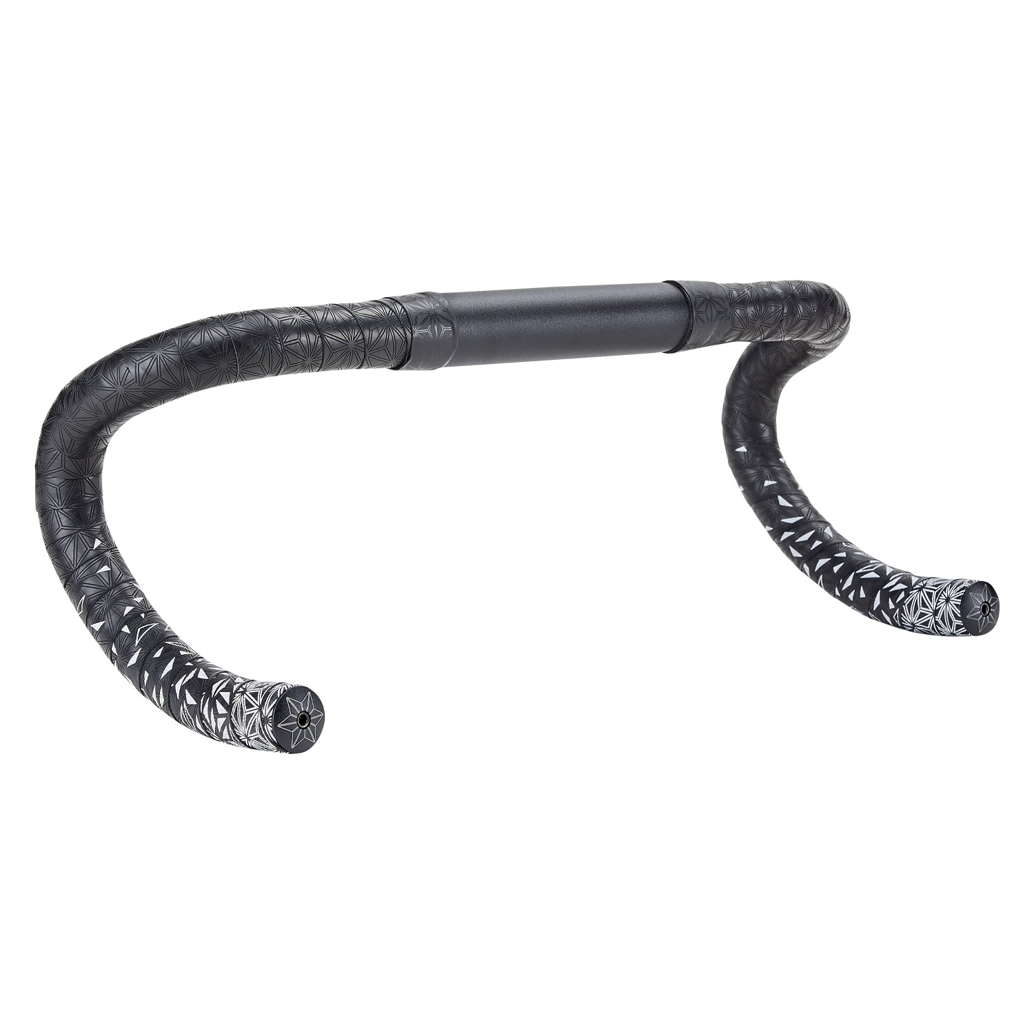 Supacaz Super Sticky Kush Star Fade Bar Tape With Black Ano Plugs – White