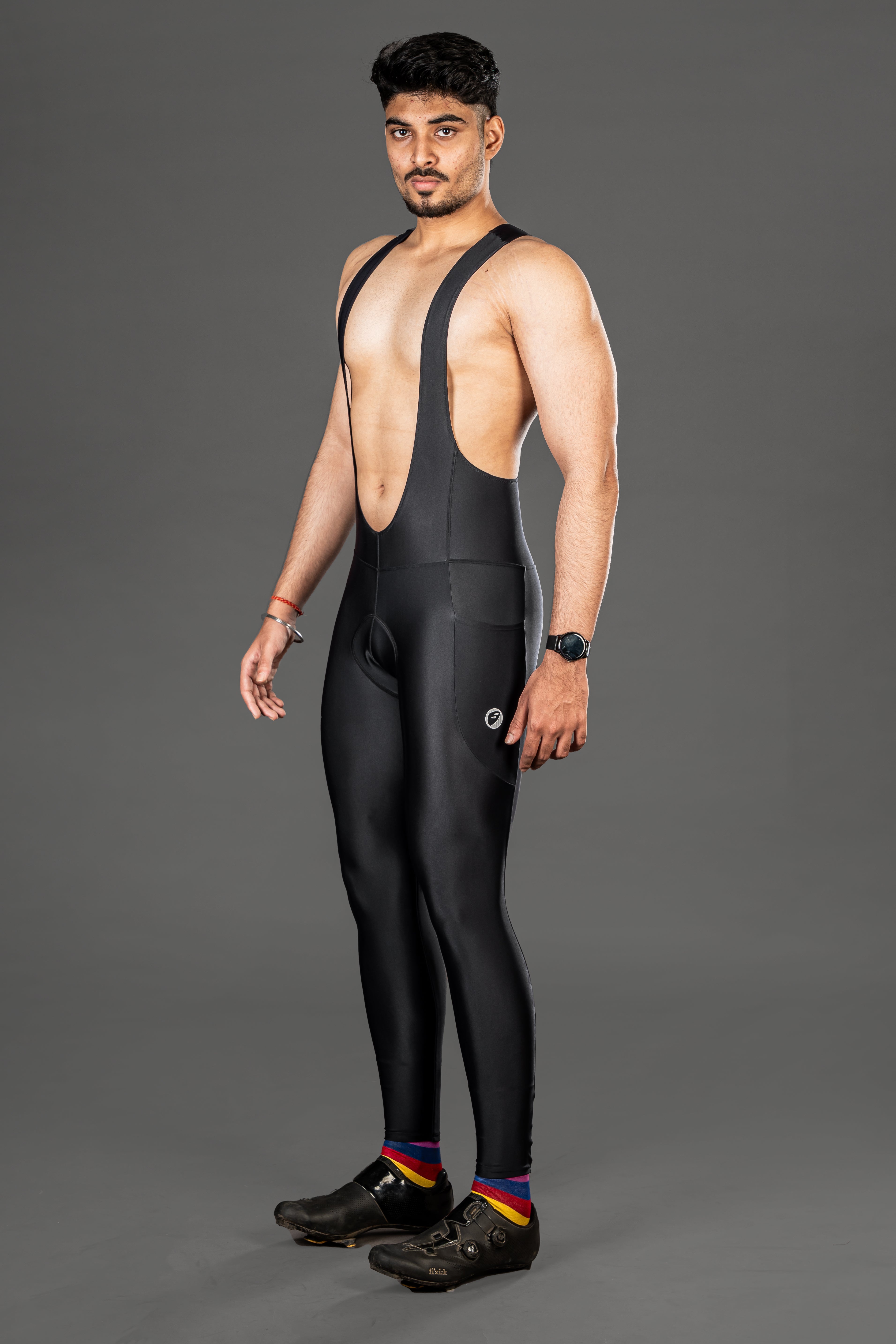 A man wearing Nightrider Cycling Bib Full Tights