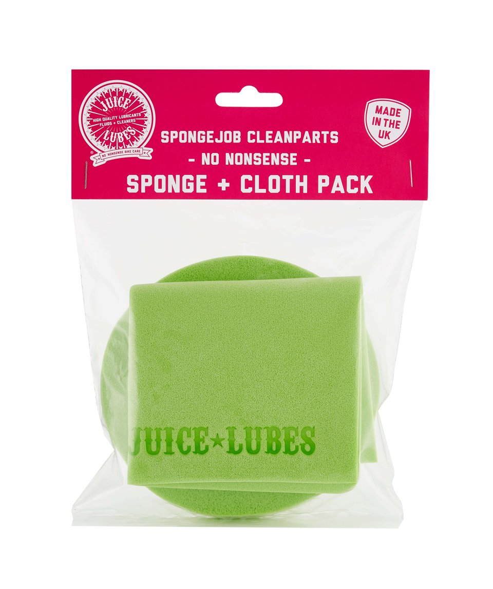 Juice Lubes Sponge Job Clean Parts-Sponge & Cloth Pack