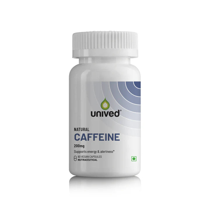 UNIVED NATURAL CAFFEINE 200MG (60 vegan capsules)