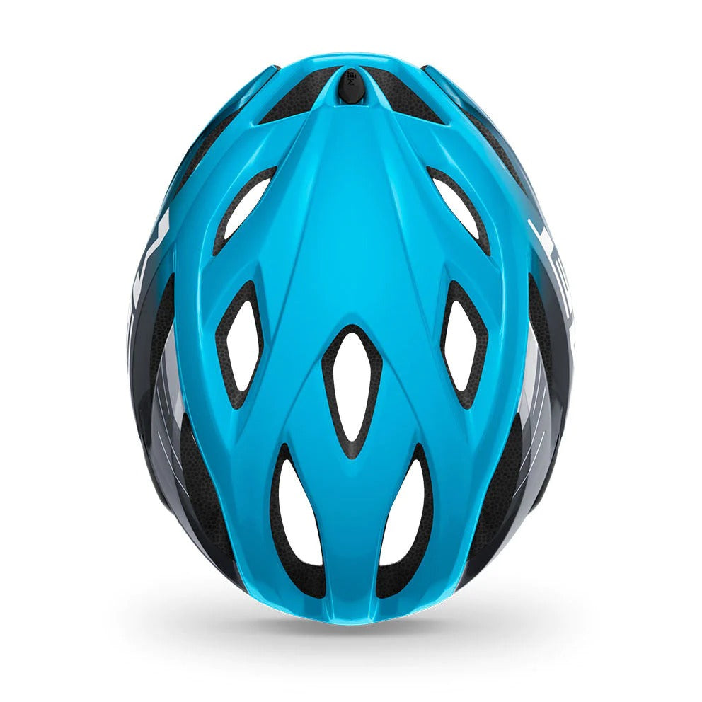 MET HELMET IDOLO CYAN BLACK GLOSSY