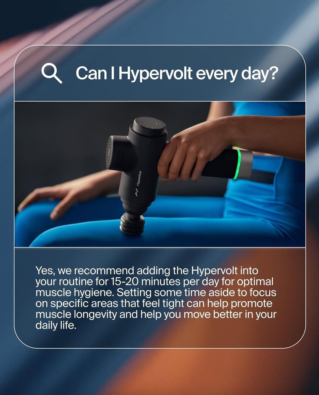 Hyperice - Hypervolt top GO - Black Deep Tissue Percussion Massage Gun.