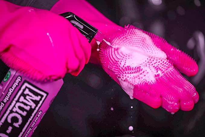 Muc-off Deep Scrubber Gloves (Pink)