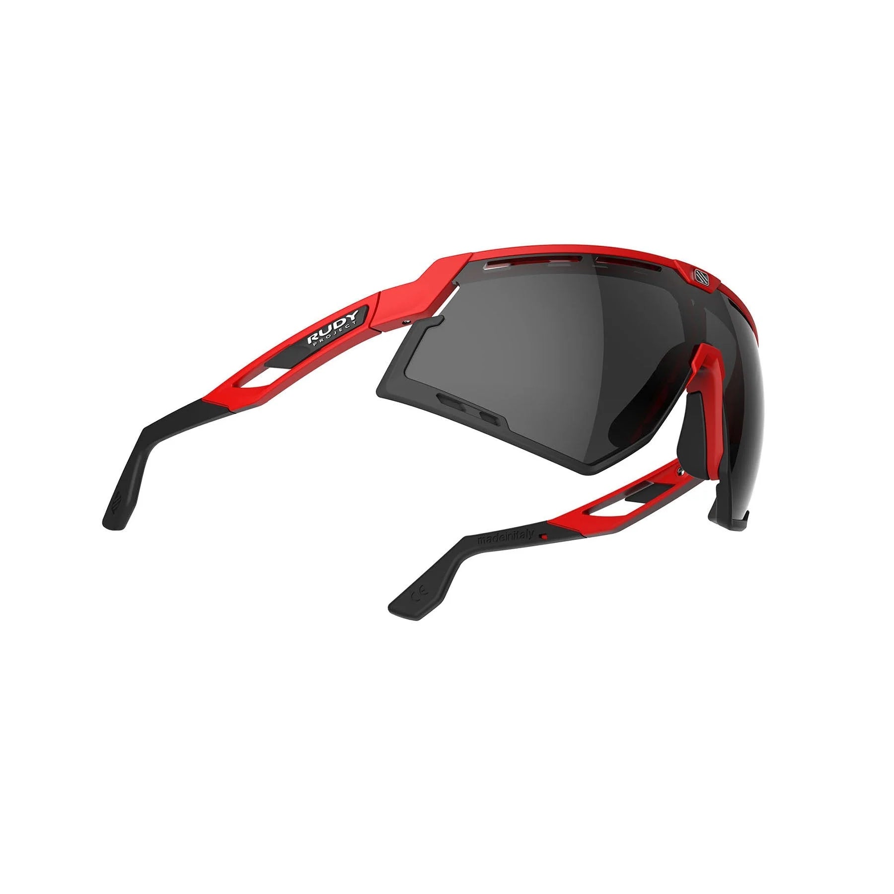 RUDY SUNGLASSES DEFENDER FIRE RED MATTE SMOKE BLACK
